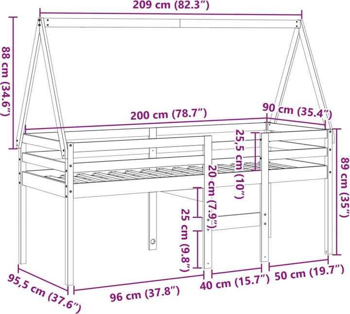 Produktbild VidaXL Udine (80 x 200 cm)