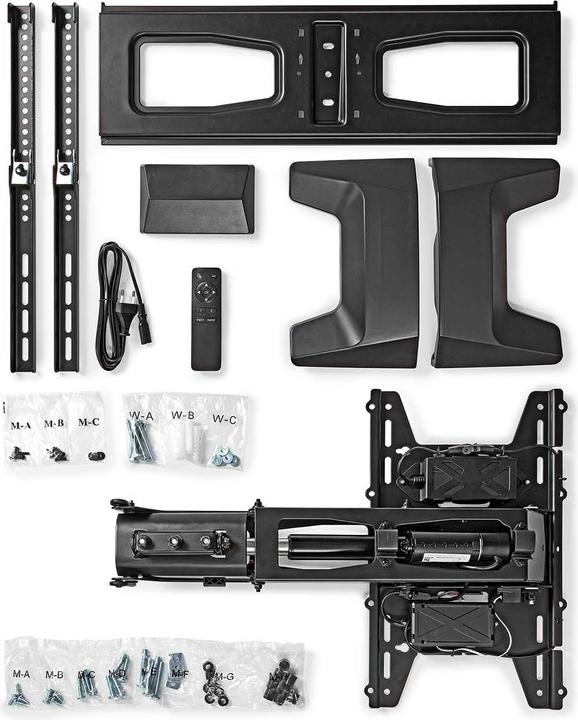 Image du produit Nedis Support TV mural motorisé 37-70 " poids maximum de l'écran supporté : 35 kg pivotant M (Mur, 70", 39 kg)
