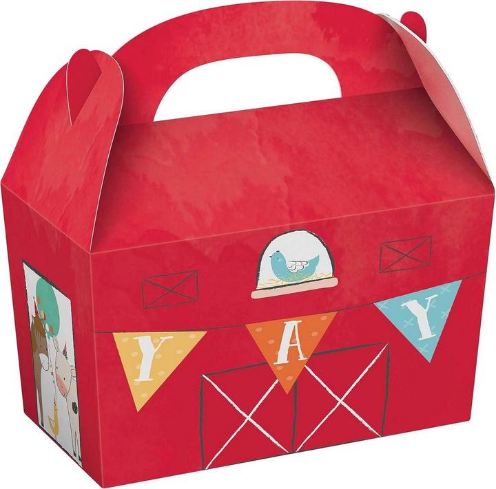 Produktbild Amscan Barnyard Papier Geschenkboxen zum Geburtstag (8er Pack) (Geschenkbox, 8 x)