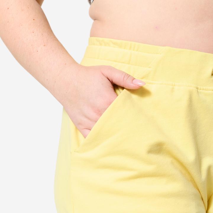 Actual product image Domyos Shorts Damen mit Tasche - pastellgelb (L)