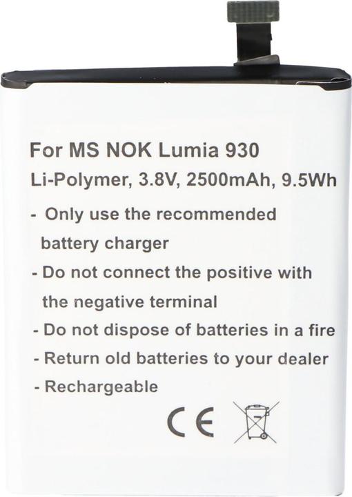 Image du produit NoName Akku Lumia 929, Lumia 930, RM927 Akku BV-5QW
