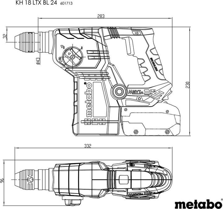 Produktbild Metabo KH 18 LTX BL 24 (Akkubetrieb)