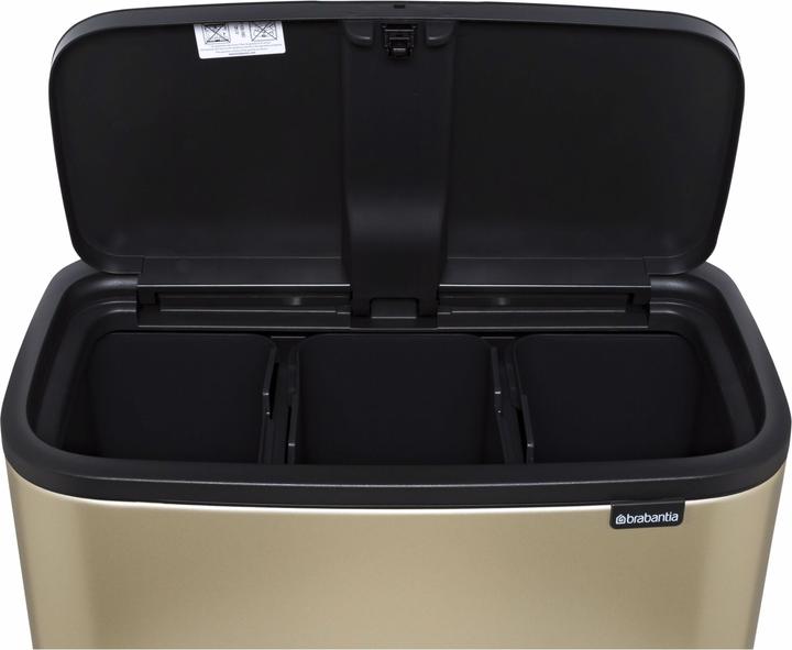Productafbeelding Brabantia Prullenbak Bo Touch Bin Champagne, 3 x 11 L (33 l)