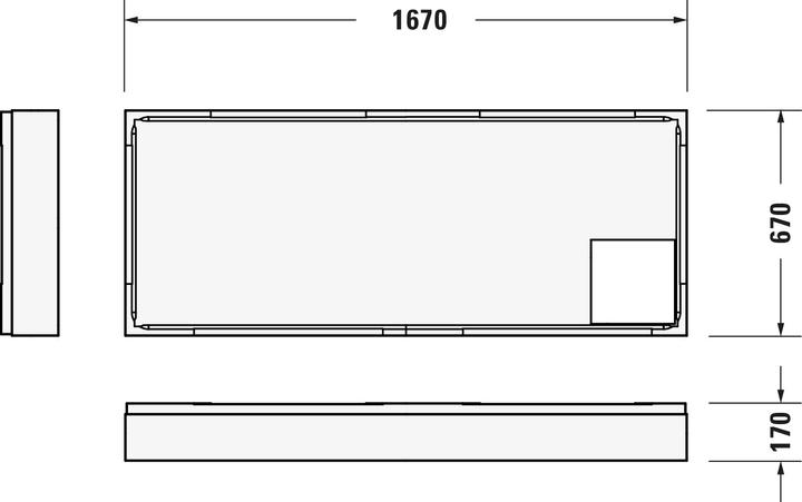 Actual product image Duravit Shower tray D-Code 1700 x 700 x 85 mm white smooth 7200960000000