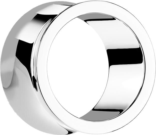 Star Piercing Flared Tunnel dick silber (ohne Messing, Chirurgenstahl 316L)