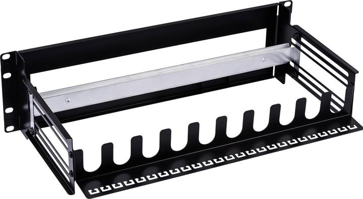 Produktbild InLine 19" Schutzschalterleiste 3HE, mit tiefenverstellbarer Hutschiene