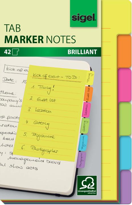 Image du produit Sigel Notes de tabulateur (100 x 148 mm)