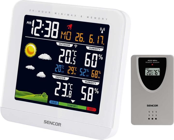 Produktbild Sencor SWS 5600 digital weather station White LCD Battery