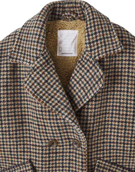 Produktbild Vertbaudet Karierte Mädchen Jacke mit Teddyfleece-Futter, Wattierung Recycling-Polyester (140)