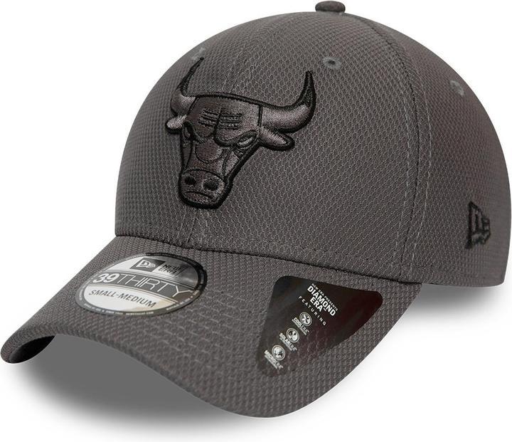 New Era 39Thirty Diamond Cap - Chicago Bulls graphite - XS/S (XS)