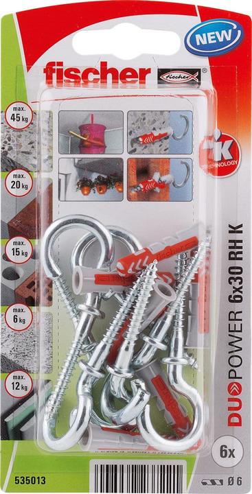 Fischer SB Tampon en nylon Duopower (6 pcs)