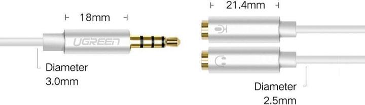 Actual product image Ugreen 3.5mm Headset Splitter (Splinters)