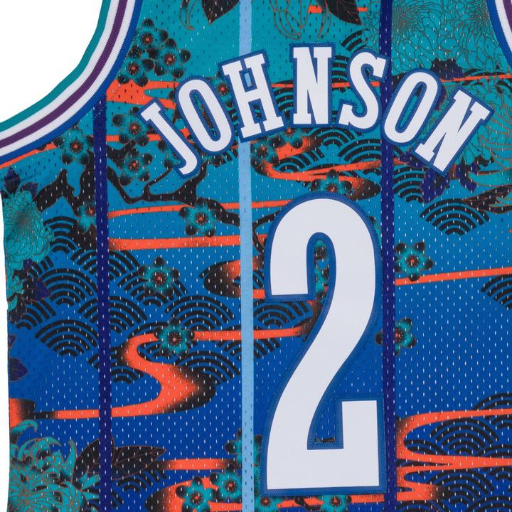 Produktbild Mitchell & Ness Swingman Mesh Jersey Charlotte Hornets ASIAN Johnson - S (S)