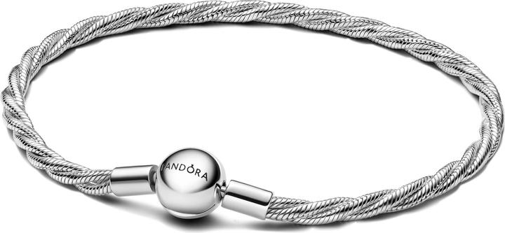 Pandora Runde gedrehte Schlangenkette mit Pandora-Verschluss (19 cm, Silber 925)