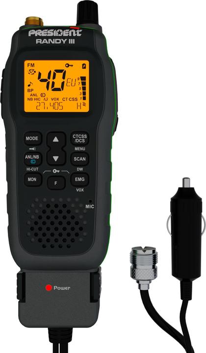 Image du produit PNI CB President RANDY III AM/FM radio package + ML70 CB antenna, length 70 cm, 26-30 MHz, 200 W