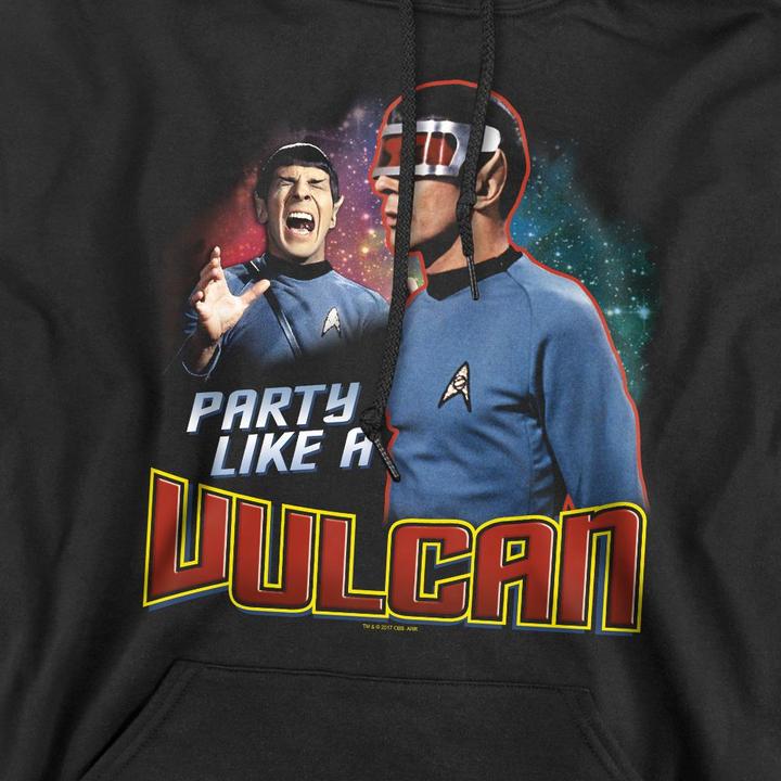Immagine prodotto Party Like a Vulcan Felpa con Cappuccio Uomo (L)