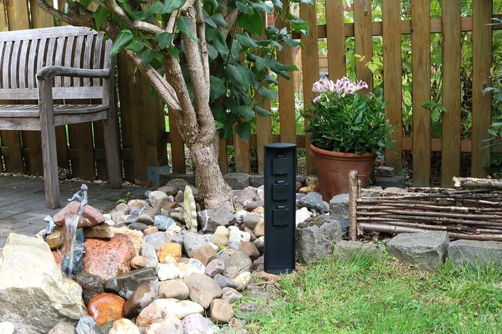 Immagine prodotto ECO-Light Distributore di corrente con 3 prese Presa da giardino IP44 nero (3 x)