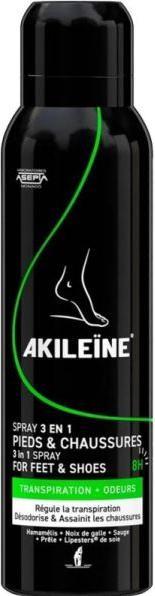 Produktbild Akileïne AKILEINE Grün Fuss&Schuhspr 3in1 Reinigen 150 ml (Fussdeodorant & -puder, 150 ml)