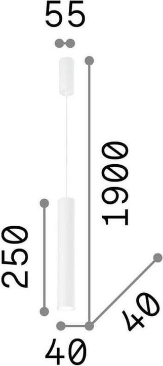 Immagine prodotto Ideal lux TUBO LED a sospensione 11W ⌀40mm bianco dimmerabile bianco caldo 211459 (1200 lm)