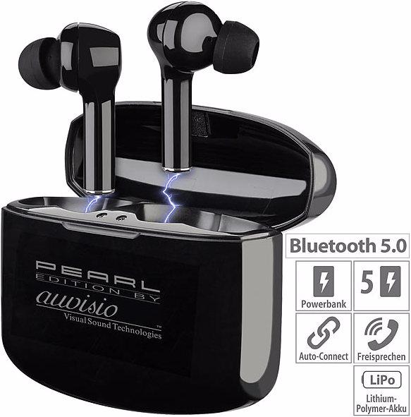 Produktbild Auvisio In-Ear-Stereo-Headset mit Bluetooth 5, Ladebox, 18 Std. Spielzeit (ANC, 120 h, Kabellos)