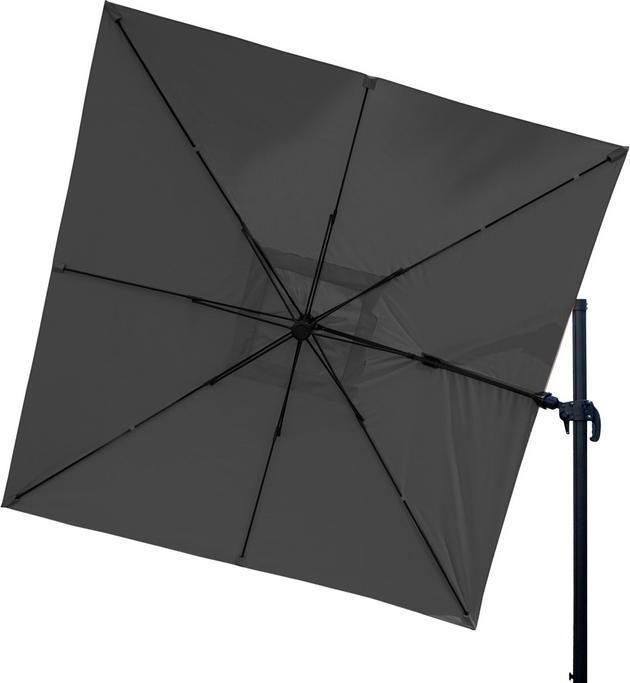 Produktbild Swisshandel24 Gastronomie-Ampelschirm, 3x4m (Ø5m) schwenkbar, Polyester/Alu 26kg anthrazit mit Ständer (3 m)