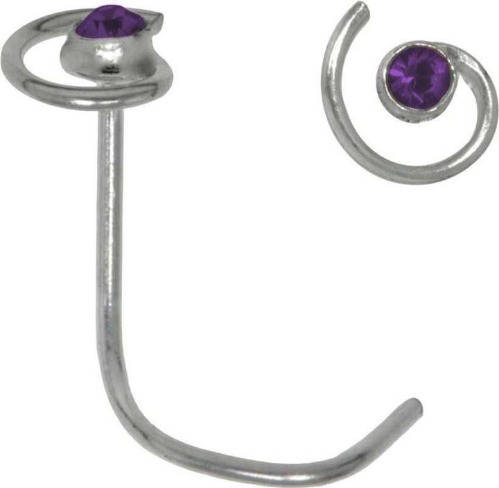 Bijouteria Nasenpiercing (Silber 925, Kristall)