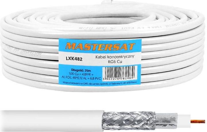 Actual product image Lasmex Coaxial cable 1Cu 48x0,12AL 25m (Antenna cable)