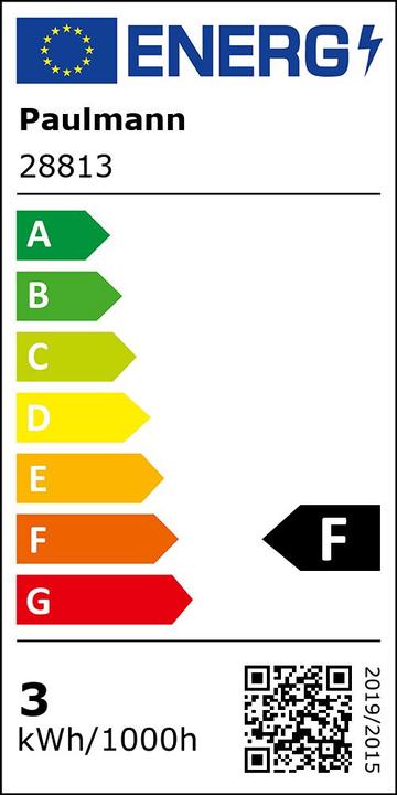 Energy Label Paulmann Pin base (G4, 3 W, 300 lm, 1 x, F)