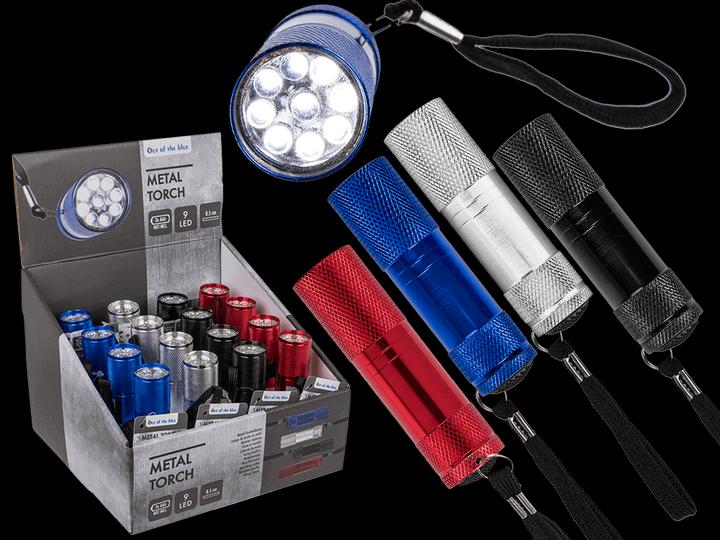 Out of the blue Taschenlampe 9 LED sort.