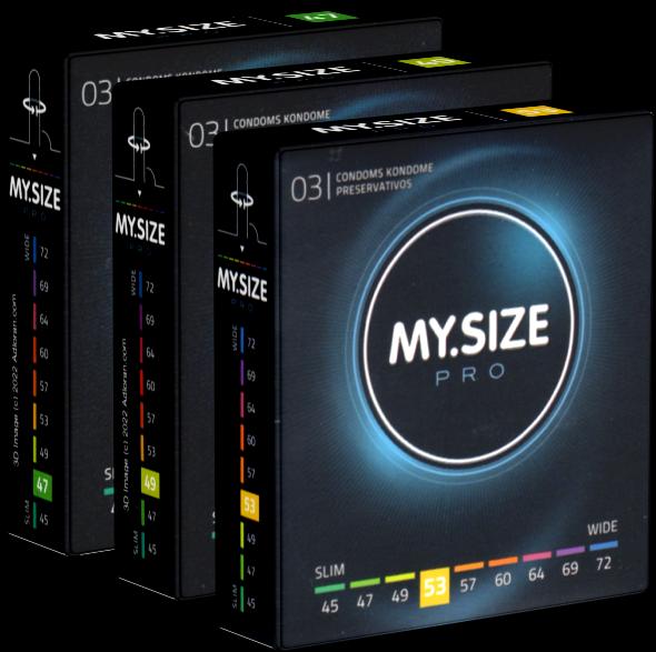 Produktbild My.Size PRO «Probierset S» (47mm, 49mm, 53mm) 3 x 3 Kondome zum Anprobieren und Austesten (9 Stk.)