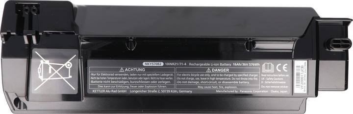 Produktbild AccuCell E-Bike Akku Panasonic Curved original 36 Volt 16Ah 576 Wh Akku, Sitzrohr, passend für NKY570B2 (576 Wh, E-Bike Akku)