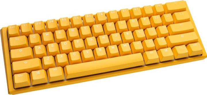 Actual product image Ducky One 3 yellow mini gaming keyboard, RGB LED - MX-Silent-Red (DE, Cable)