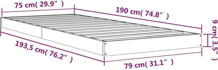 Produktbild VidaXL Bett Kiefer (75 x 190 cm)