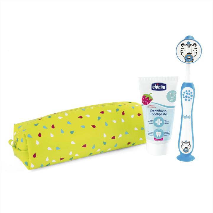 Actual product image Chicco Oral Set DROPS TIGER, with fluoride - 36m+ (Extra soft, 1 x)