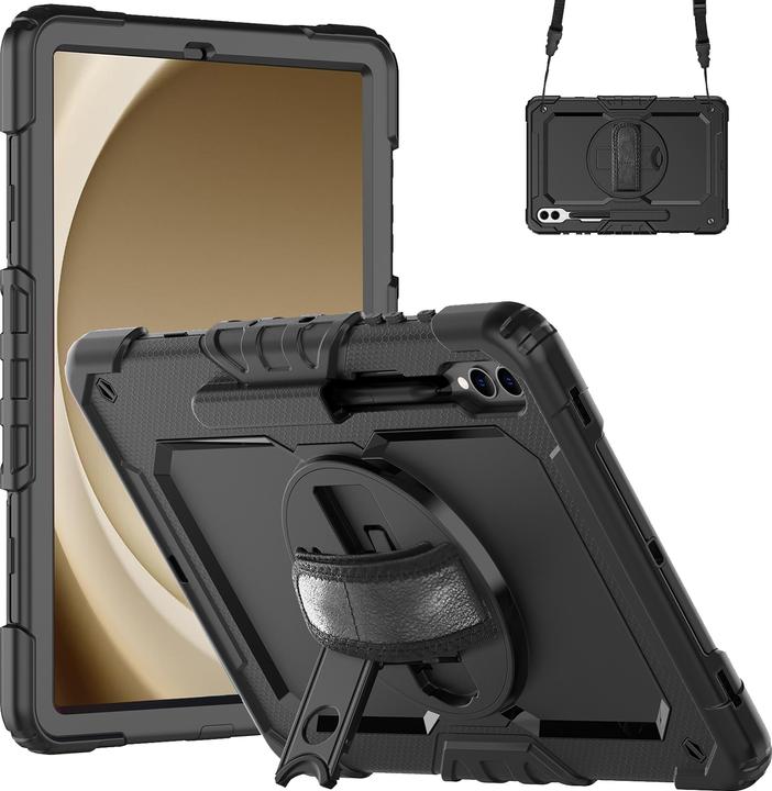 Cazy Stossfest Hülle Kompatibel mit Samsung Galaxy Tab S9+ / S9 FE+ - Schutz Fallfest Hülle - mit Drehbar (Galaxy Tab S9+, Galaxy Tab S10+)