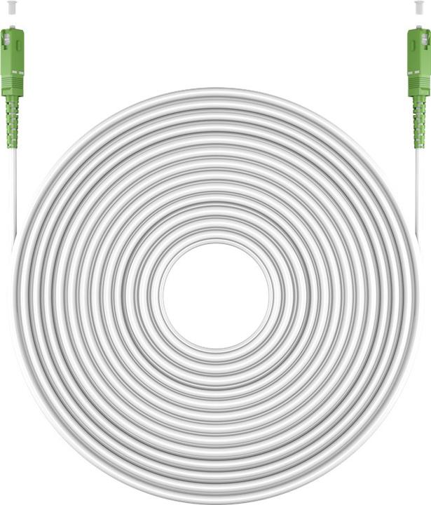 Produktbild Goobay Glasfaserkabel FTTH, Singlemode OS2 White, weiss Simplex, 30 m (S/UTP, CAT6, 30 m)