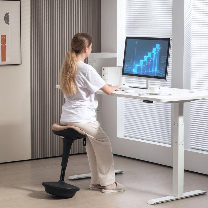 Produktbild Swisshandel24 Bürohocker mit Schwenkfunktion, ergonomischer Arbeitshocker, höhenverstellbar