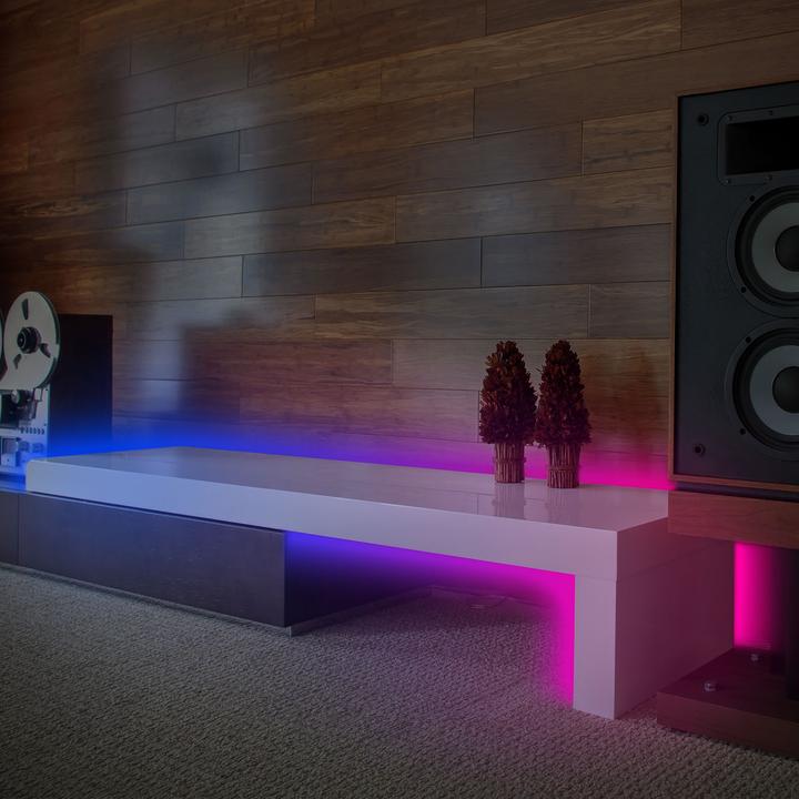 Image du produit Briloner WiFi + Bluetooth Magic RGB-LED Flexband, 5m, capteur de musique inclus (RGBIC, 500 cm, Intérieur)