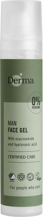 Deroma Derma Man Face Gel Moisturizing Face Gel For Niacinamide & Hyaluronic Acid 50Ml (50 ml, Gesichtsgel)