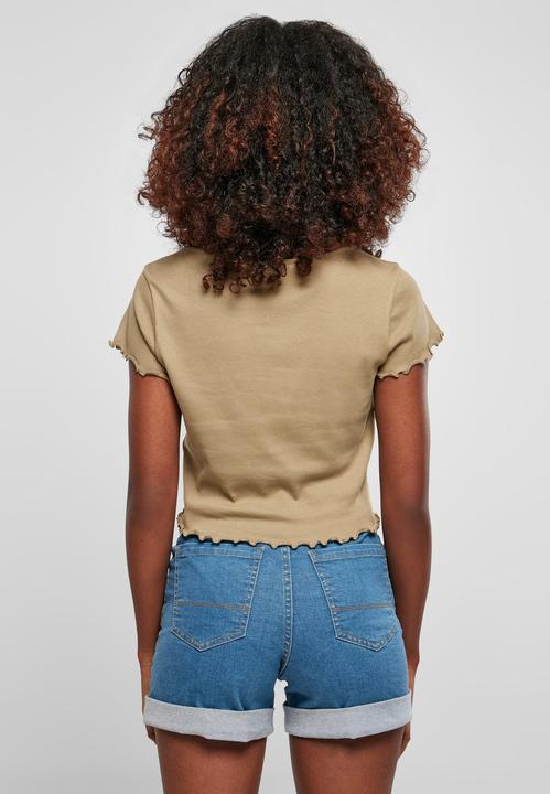 Produktbild Urban Classics Ladies Cropped Button Up Rib Tee - 12114 (5XL)