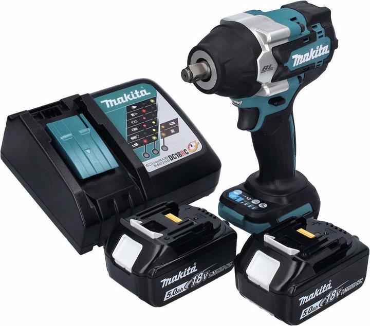 Produktbild Makita DTW 700 RT Akku Schlagschrauber 18 V 700 Nm 1/2" XPT Brushless + 2x Akku 5,0 Ah + Ladegerät (Akkubetrieb)