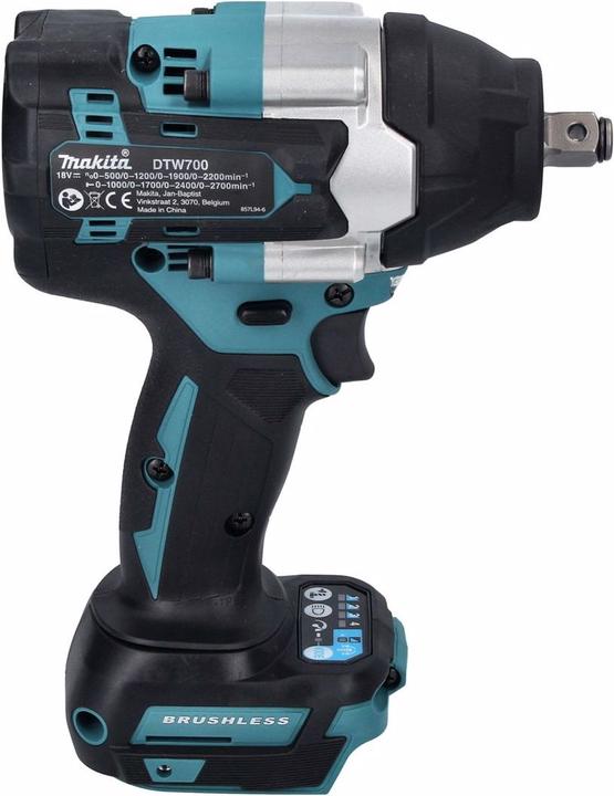 Produktbild Makita DTW 700 RT Akku Schlagschrauber 18 V 700 Nm 1/2" XPT Brushless + 2x Akku 5,0 Ah + Ladegerät (Akkubetrieb)