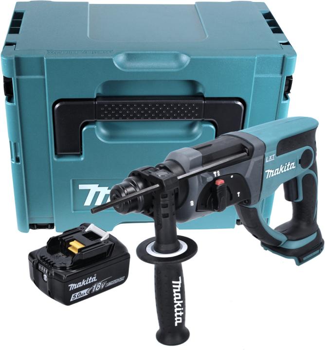 Produktbild Makita DHR 202 T1J Akku Kombihammer 18 V 2,0 J SDS Plus + 1x Akku 5,0 Ah + Makpac - ohne Ladegerät (Akkubetrieb)