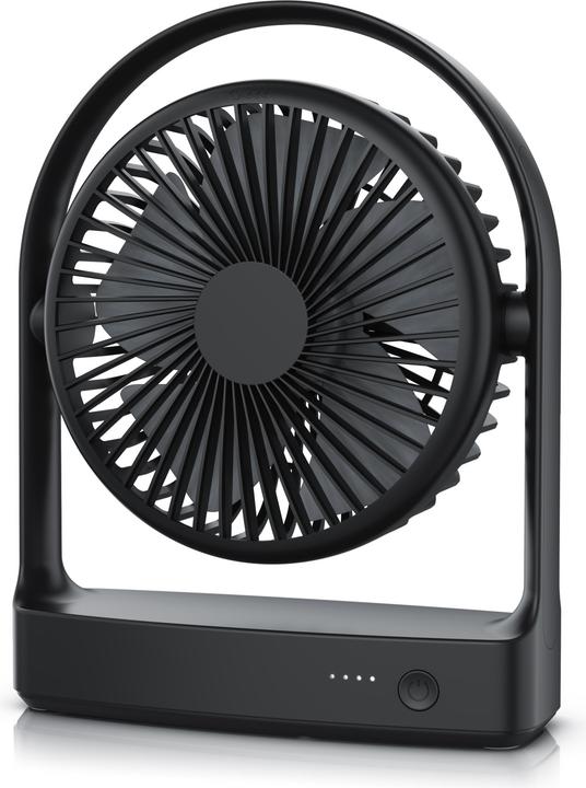Produktbild CSL Akku Tischventilator, sehr leise, USB Mini Desk Fan, Schreibtischventilator, mobiler Lüfter DC Motor (46.40 dB)