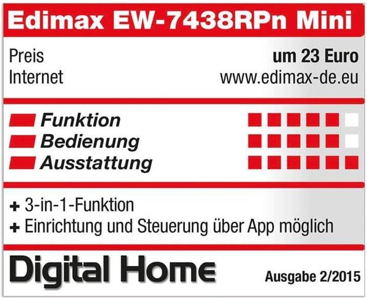 Produktbild edimax EW-7438RPn (300 Mbit/s, 300 Mbit/s)