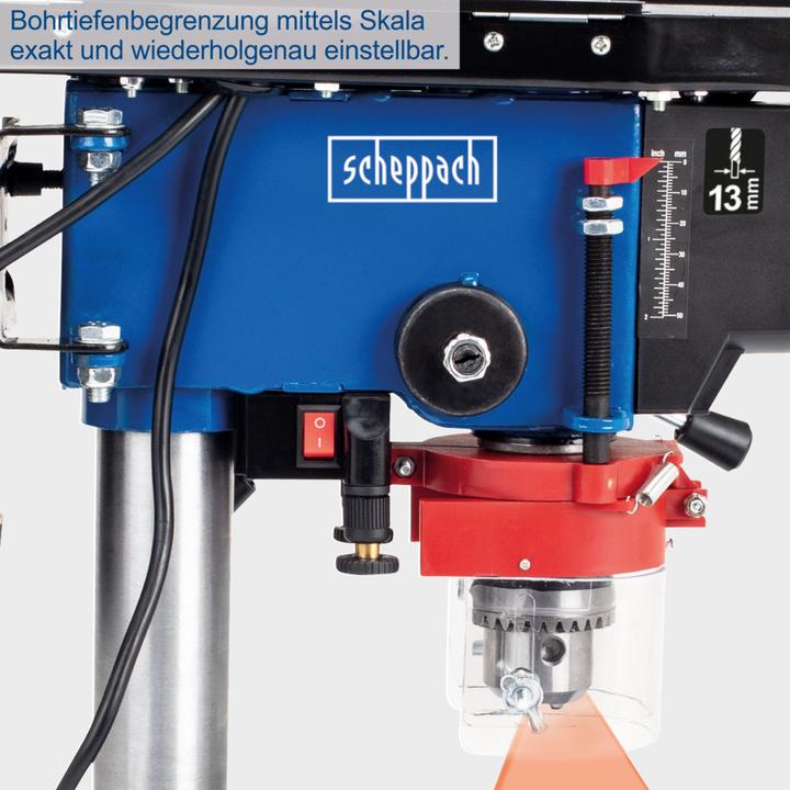 Actual product image Scheppach DP16VLS Drilling machine 230-240V 50Hz 500W
