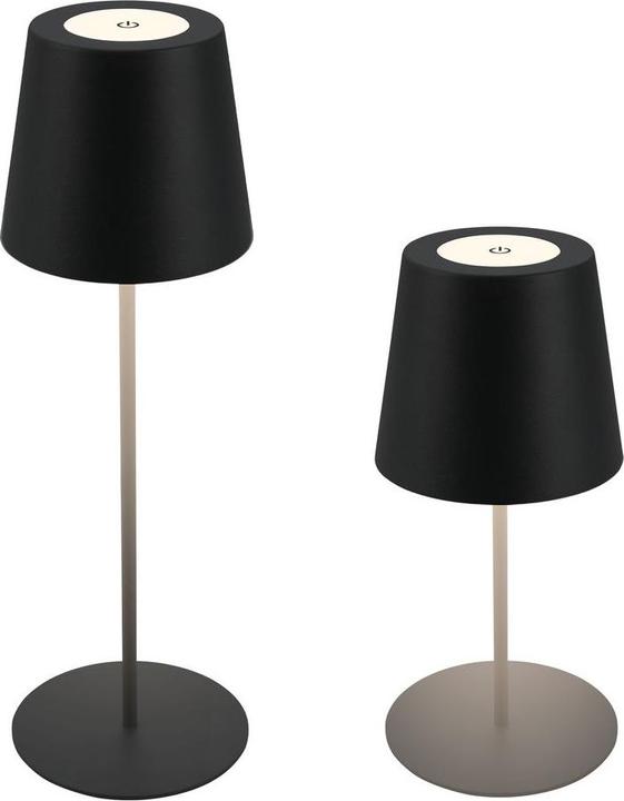 Image du produit B.K.Licht Lampe de table LED rechargeable, IP44, 2,5W, noir