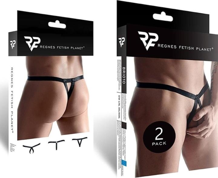 Actual product image Regnes Fetish Planet Men's rubber thongs 2-pack (XXL, 3XL)