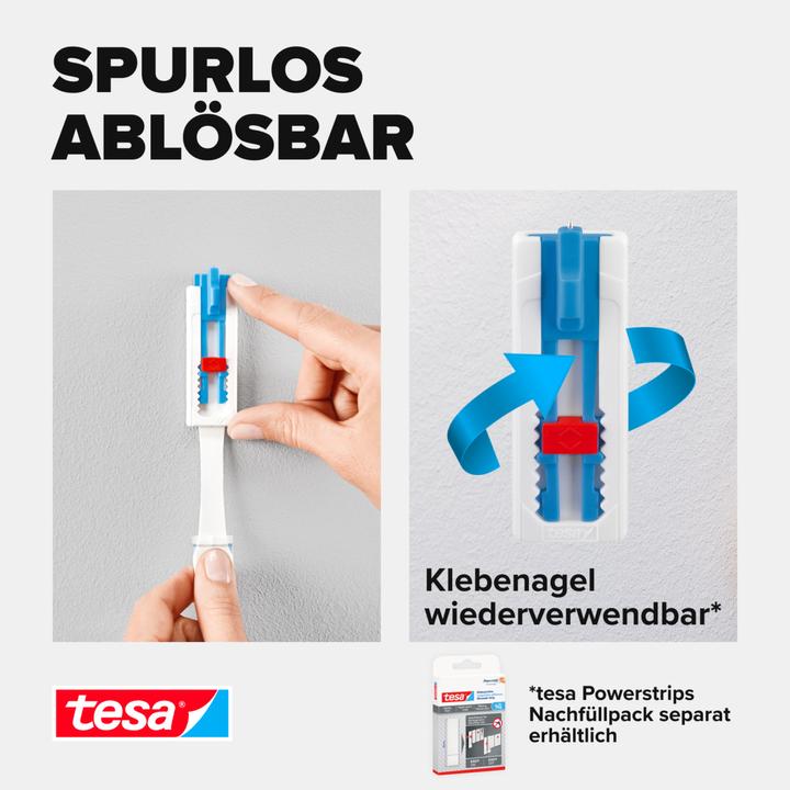 Image du produit tesa Clou adhésif pour papier peint et plâtre, idéal pour les toiles et les châssis