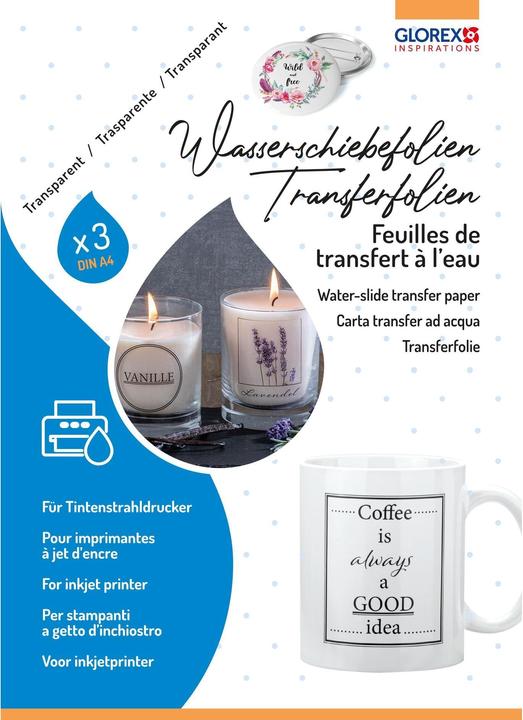 Produktbild Glorex Wasserschiebefolie für Tintenstrahldrucker (3 x)